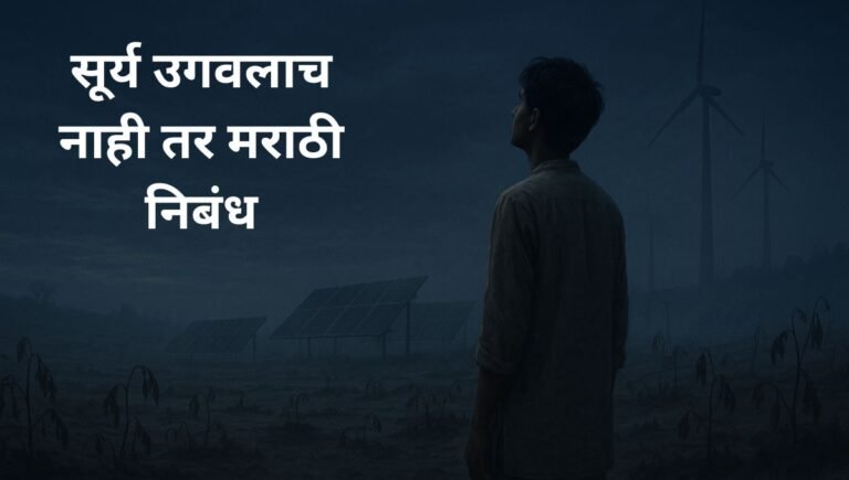 सूर्य उगवलाच नाही तर मराठी निबंध: Surya Ugavla Nahi tar Marathi Nibandh