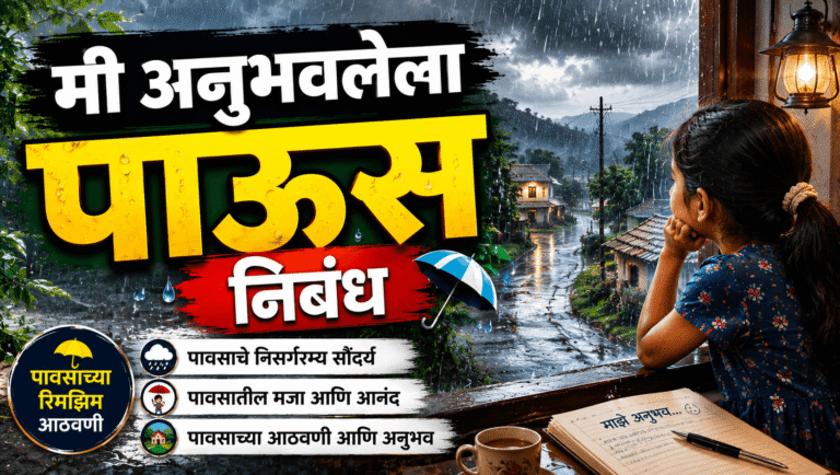 Mi Anubhavlela Paus Marathi Nibandh: मी अनुभवलेला पाऊस निबंध