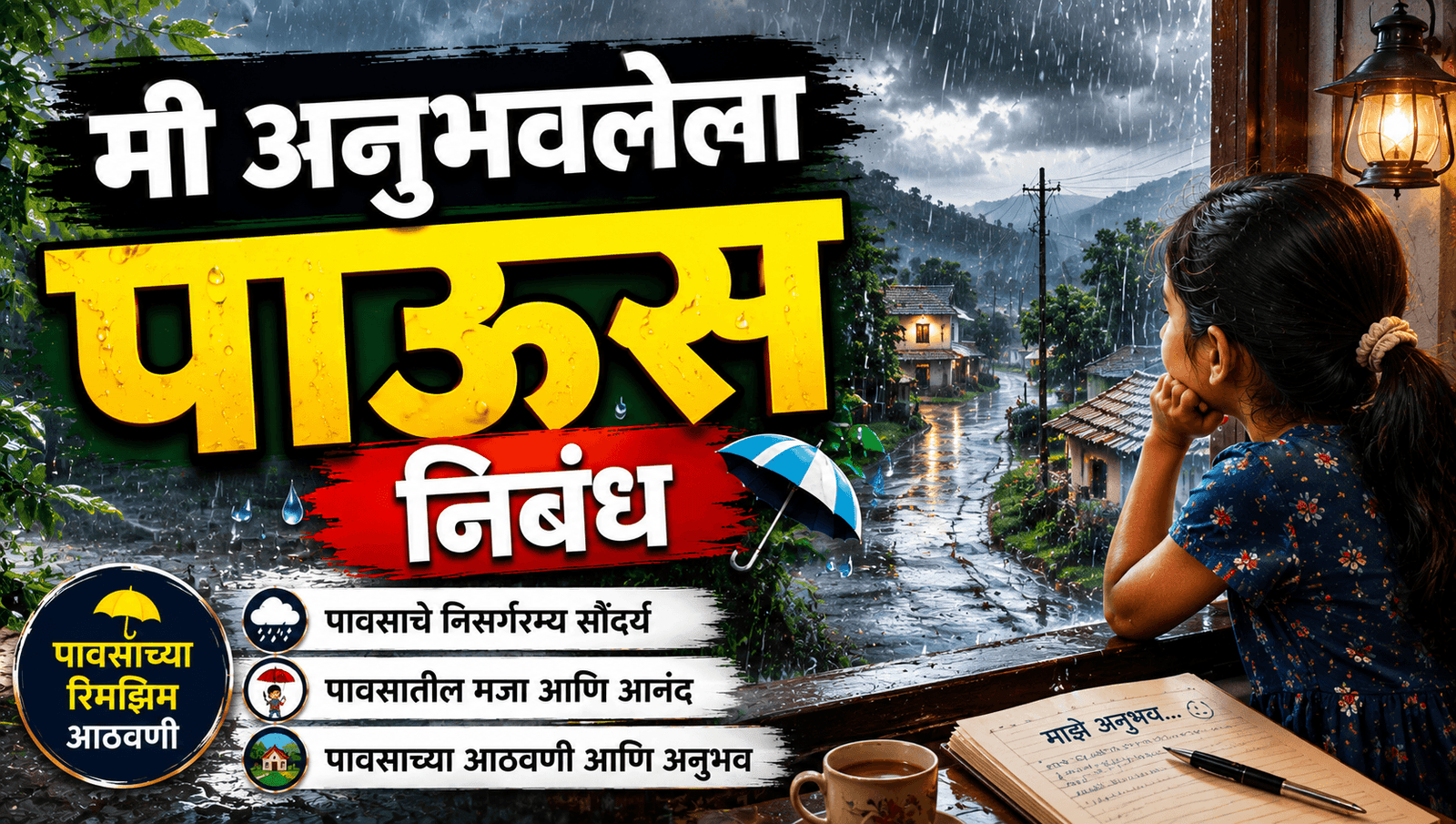 Mi Anubhavlela Paus Marathi Nibandh: मी अनुभवलेला पाऊस निबंध